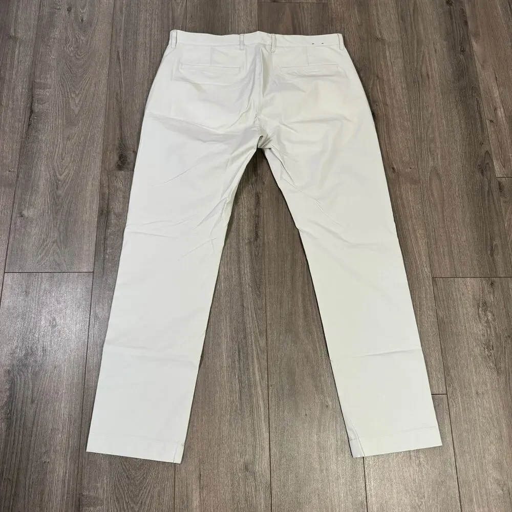 J.Crew Flex Slim-Fit Tech Chino Pants 35x32 Stone Gray Moisture Wicking Stretch